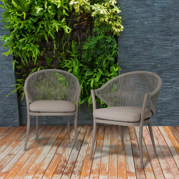 Metal rope chair for restaurants and cafes
