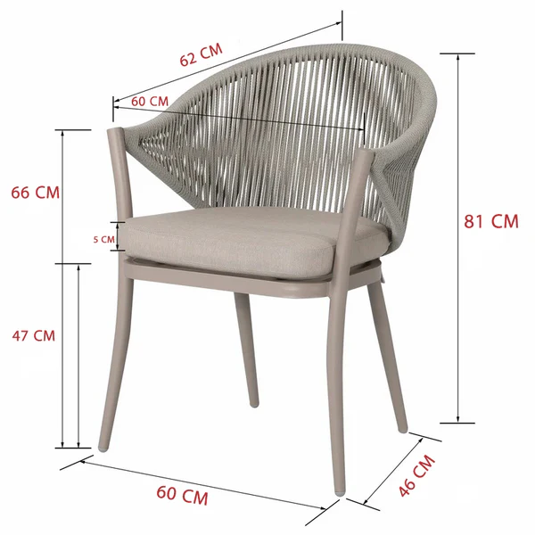 Metal rope chair for restaurants and cafes3